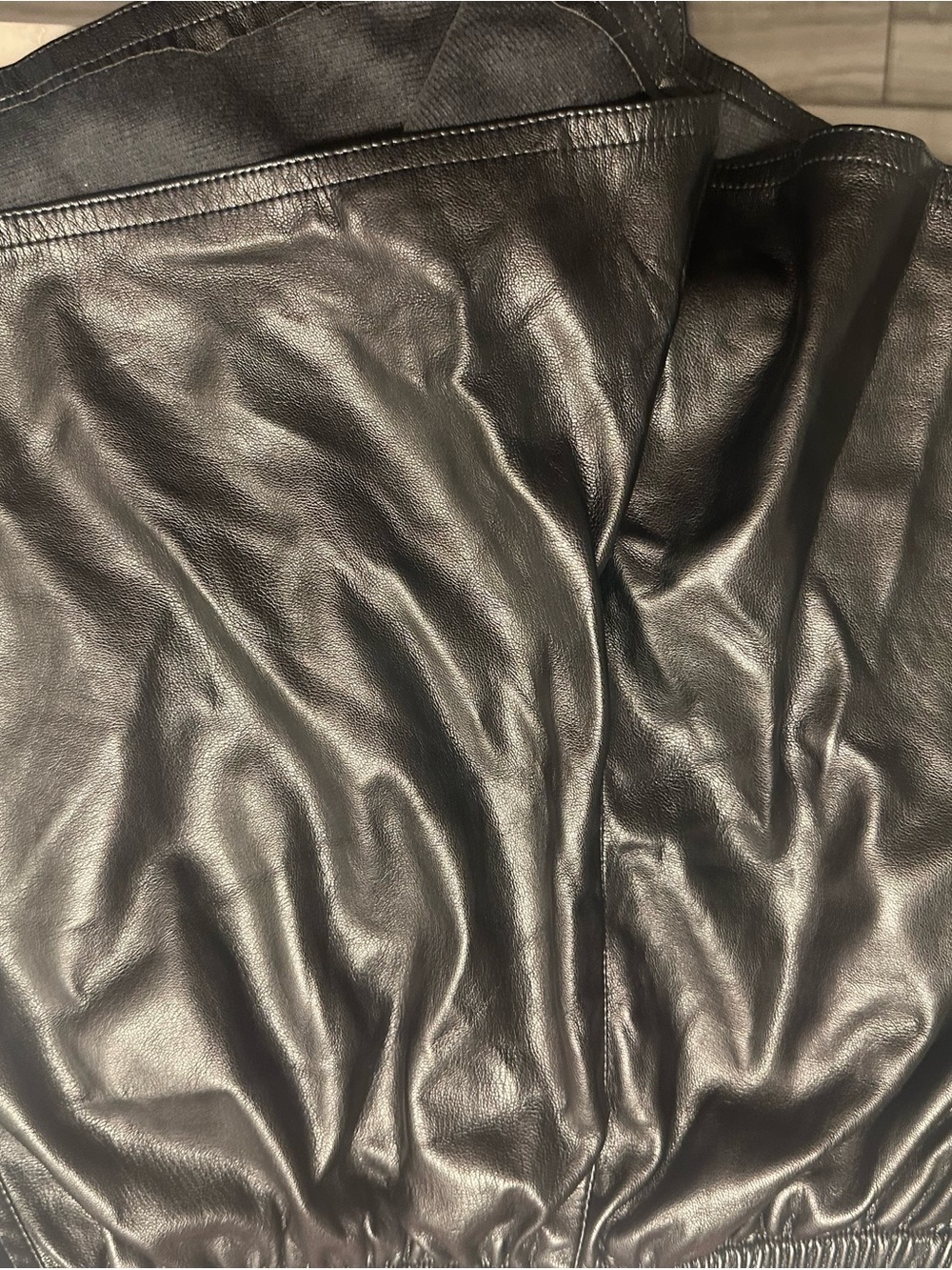 Women’s H&M Black Faux Leather Shorts- Large